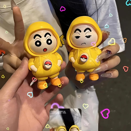 Trendy Shinchan Face-Changing Keychain (Yellow Hoodie Edition) | Mood Flip Anime Toy & Shinchan Keychain by Trendy Efforts