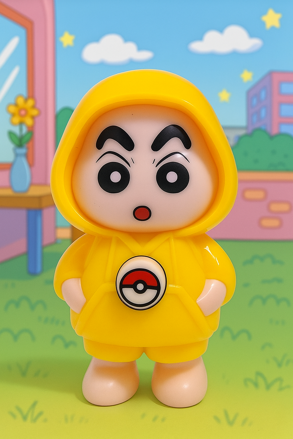 Trendy Shinchan Face-Changing Keychain (Yellow Hoodie Edition) | Mood Flip Anime Toy & Shinchan Keychain by Trendy Efforts